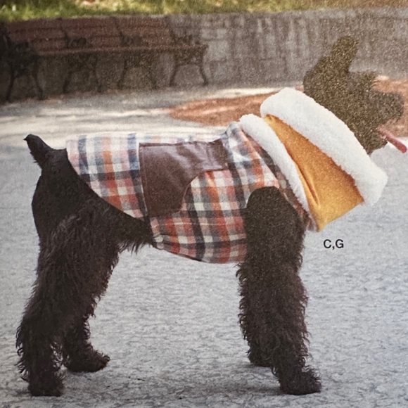 New Simplicity Dog Coat Pattern - Plaid and White Uncut Factory Folded S9663 - Picture 6 of 7
